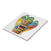 Hawaiian Tiki Surfing Tegeltje (Zijkant)