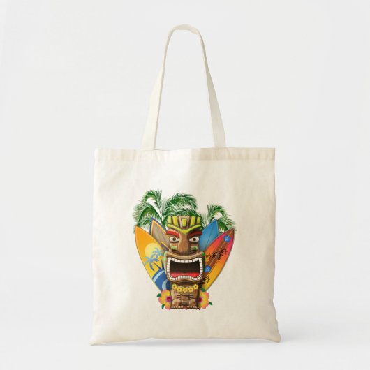 Hawaiian Tiki Surfing Tote Bag (Voorkant)