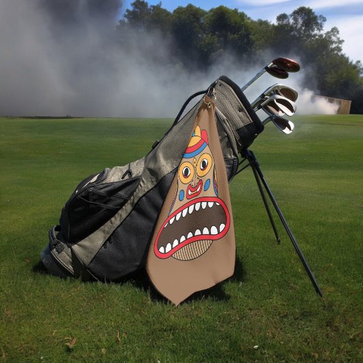 Hawaiian Tiki Tribal Kunst Golfhanddoek