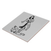  Hawaiian Tiles - Hula Dancer Tegeltje (Zijkant)