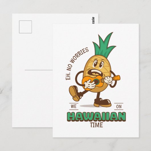 Hawaiian Time Chill Briefkaart (Voorkant / Achterkant)