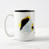 Hawaiian Tinker's Butterflyfish Tweekleurige Koffiemok (Links)