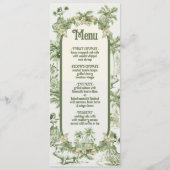 Hawaiian Toile de jouy Wedding Menu (Voorkant)