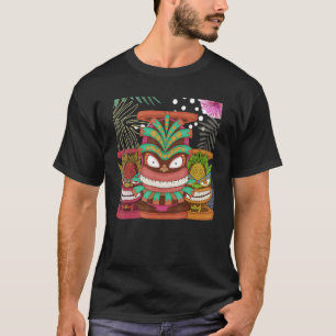 Hawaiian Totem Polynesiaans Tiki Masue Statue Luau T-shirt