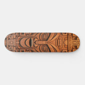 Hawaiian Totem Tiki Masker Hout Kunst Persoonlijk Skateboard (Horizontaal)