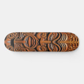 Hawaiian Totem Tiki Masker Hout Stijl Kunst Persoonlijk Skateboard (Horizontaal)
