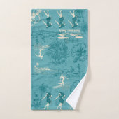  Hawaiian Travel Collage in het Blauwgroen Bad Handdoek (Handdoek)
