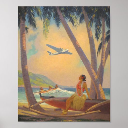 Hawaiian Travel - Hawaii Girl Dancer Poster (Voorkant)