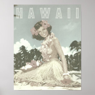  Hawaiian Travel - Hawaii Hula Dancer Poster