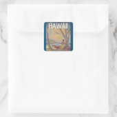  Hawaiian Travel - Hawaii Hula Dancer!!! Vierkante Sticker (Tas)