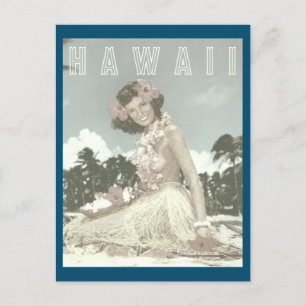 Hawaiian Travel - Hawaii Hula    DancerPos Briefkaart