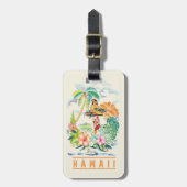  Hawaiian Travel Poster Bagagelabel (Voorkant verticaal)