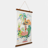 Hawaiian Travel Poster Muur Hangen Hangend Wandkleed (Gebogen)