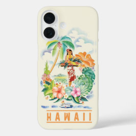  Hawaiian Travel Poster Telefoonhoes iPhone 16 Hoesje