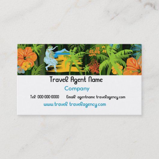 Hawaiian Travel Visitekaartje (Voorkant)