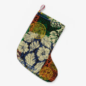 Hawaiian tribal elements and hibiscus fabric patch kleine kerstsok (Voorkant (Hangend))