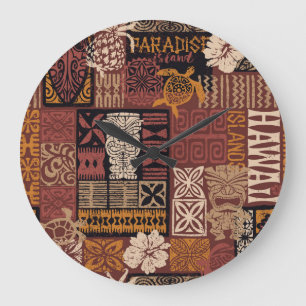 Hawaiian Tribal: stoffen lappendeken Grote Klok