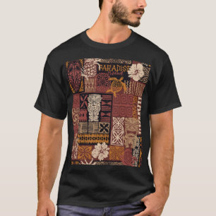 Hawaiian Tribal:  stoffen lappendeken T-shirt