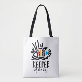 Hawaiian Triggerfish in Tropische Colors Canvas ta Tote Bag