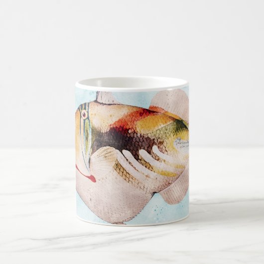 Hawaiian Triggerfish Waterverf Koffiemok (Center)