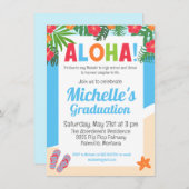 Hawaiian Tropical Aloha Graduation Party Kaart (Voorkant / Achterkant)