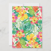 Hawaiian Tropical Baby shower-uitnodiging Kaart (Achterkant)