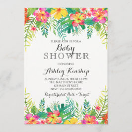 Hawaiian Tropical Baby shower-uitnodiging Kaart