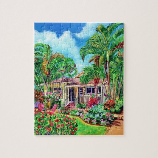 Hawaiian Tropical Beach House Puzzle Legpuzzel (Verticaal)
