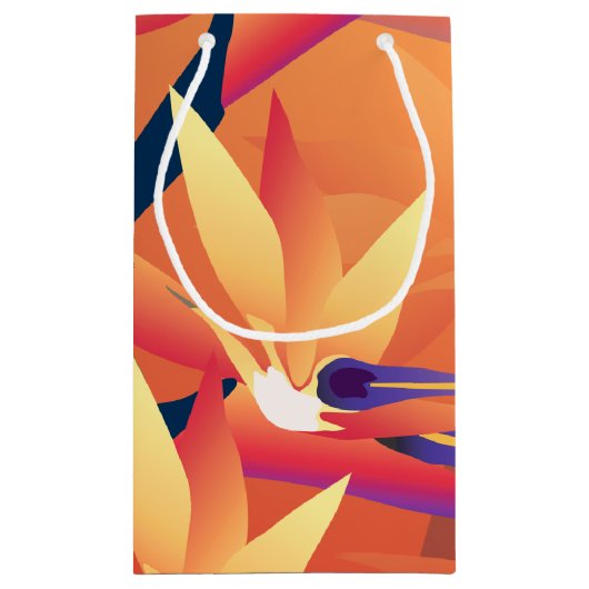 Hawaiian Tropical Bird-of-Paradise Luau Gift Bag S Klein Cadeauzakje (Achterkant)
