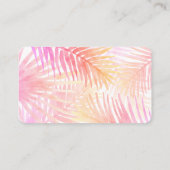 Hawaiian Tropical Birds Baby shower Diaper Raffle Informatiekaartje (Achterkant)