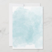 Hawaiian Tropical Blue Bloemenkrans baby shower Kaart (Achterkant)