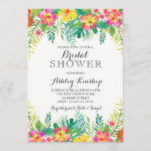 Hawaiian Tropical Bruids douche uitnodiging