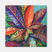 Hawaiian Tropical Croton Plant Magnet (Voorkant)