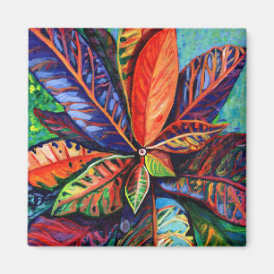 Hawaiian Tropical Croton Plant Magnet