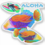 Hawaiian Tropical Fish Sticker (Voorkant)