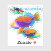 Hawaiian Tropical Fish Sticker (Vel)