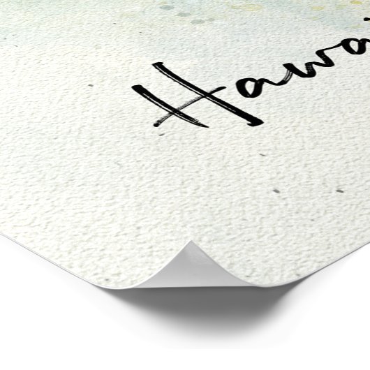 Hawaiian Tropical Fish Waterverf - Butterflyfish Poster (Hoek)