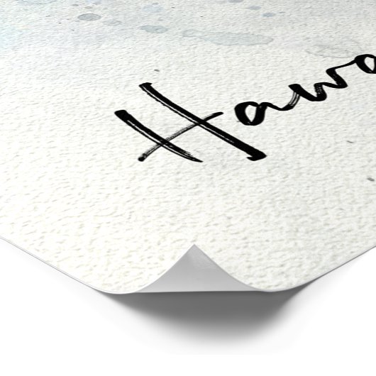 Hawaiian Tropical Fish Waterverf - Moorish Idol Poster (Hoek)