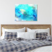 Hawaiian Tropical Fish Waterverf - Parrotfish Canvas Afdruk (Insitu (Slaapkamer))