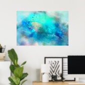 Hawaiian Tropical Fish Waterverf - Parrotfish Poster (Thuiskantoor)