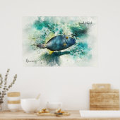 Hawaiian Tropical Fish Waterverf - Vissen Poster (Keuken)