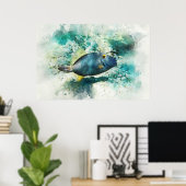 Hawaiian Tropical Fish Waterverf - Vissen Poster (Thuiskantoor)