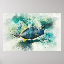 Hawaiian Tropical Fish Waterverf - Vissen Poster