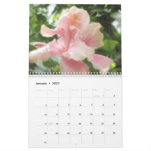 Hawaiian Tropical Flora 2015 Calendar Kalender (Jan 2027)