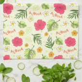 Hawaiian Tropical Floral Aloha Verjaardagsfeest Theedoek (Gevouwen)