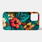 Hawaiian Tropical Flower Floral Exotic iPhone Case (Achterkant (horizontaal))