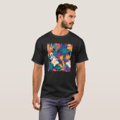 Hawaiian Tropical Flower Leaf Pattern Beach Vacati T-shirt (Voorkant volledig)