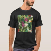 Hawaiian Tropical Flower Leaf Pattern Beach Vacati T-shirt (Voorkant)