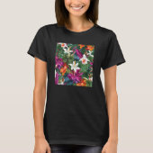 Hawaiian Tropical Flower Leaf Pattern Beach Vacati T-shirt (Voorkant)