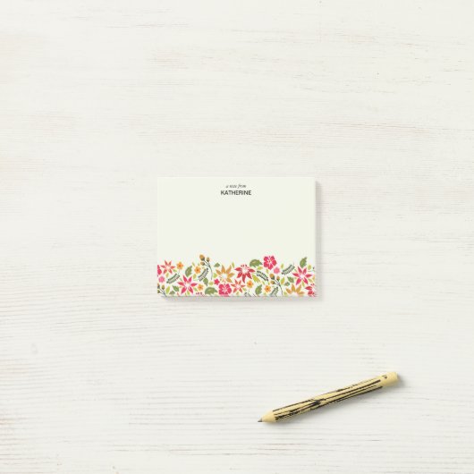Hawaiian Tropical Flowers Post-it® Notes (Op bureau)